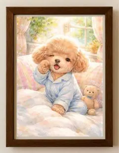 【水彩画アート】朝陽にとけるまどろみ　2L版写真用紙