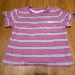 babyGap 紫とグレー ストライプ Tシャツ 12-18ヶ月