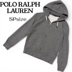 POLO RALPH LAUREN ロゴ刺繍 ジップアップパーカー グレー SP