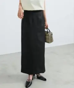 【新品タグ付】NEUNA セミタイトロングスカート 黒 M 美シルエット