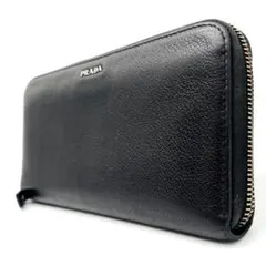 PRADA 長財布　レザー　バイカラー　箱　RFID ブラック　2ML317