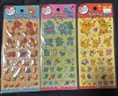 《韓国限定 》ポケモン ぷっくりシール ぷくぷくシール 5サイズ 3枚セット