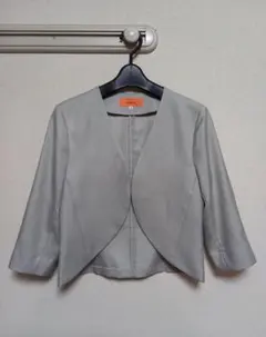 スーナウーナ SunaUna ノーカラー ジャケット ボレロ グレー　Mのサムネイル
