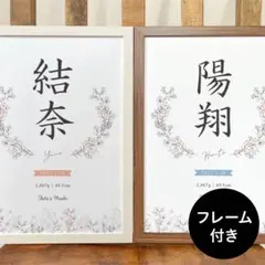 専用ページ＊【フレーム付き】命名書《ボタニカル》5カラー