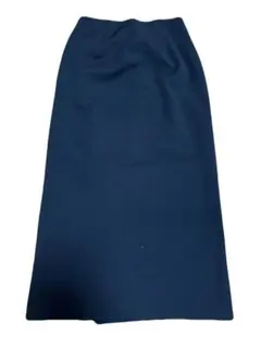 GU ブラックリブタイトスカート スリット入り