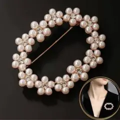 ブローチ　パール　卒業　卒園　パールブローチ　お花ブローチ　入学式　コサージュ