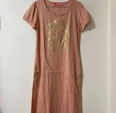 新品Disneyラプンツェル 半袖 ロングTシャツ ワンピース　ピンクのサムネイル