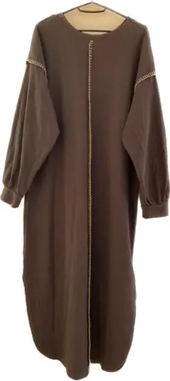 ワッフルワンピース 長袖