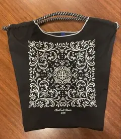 ボールアンドチェーン トートバッグ ダマスクホース柄　ブラックMサイズ