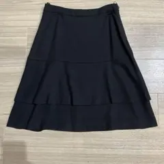 INED ブラック フレアスカート