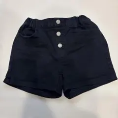 GU キッズ ブラック デニム ショートパンツ 120cm