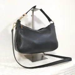 【極美品】マイケルコース レザー シボ革 ショルダーバッグ 2way 黒