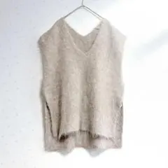 Spick & Span ファーニットベスト アルパカ シャギー ジレ