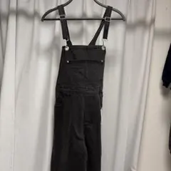 ブラックサロペット Fサイズ 100%コットン　CU434