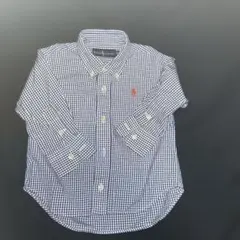 Ralph Lauren ボタンダウンシャツ 80 ネイビー・ホワイトチェック