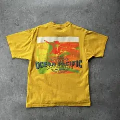 80s オーシャンパシフィック tシャツ USA製 ライトイエロー ネイティブ 