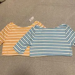 Gap Tシャツ　モダンストライプ バレエバックTシャツ　新品タグ付き　２枚のサムネイル