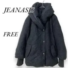 ジーナシス　ジャケット　リバーシブル　2WAY 黒　羊毛　アクリル　レーヨン