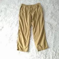 ジーユーGU ワイドイージーパンツ ストレッチMウエストゴム紐ベージュ