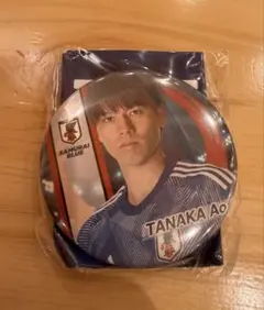 サッカー　日本代表　2022年　缶バッジ　SAMURAI BLUE 田中碧