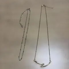 チェーンネックレス　パール　シンプル