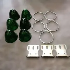 ガラス製　トラック用マーカーレンズ　緑 マーカーステー　マーカーリングのサムネイル
