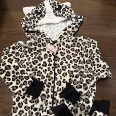 ハロウィン　ヒョウ柄　猫　つなぎ　着ぐるみ