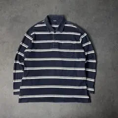 90s old uniqlo border polo ボーダー長袖ポロ