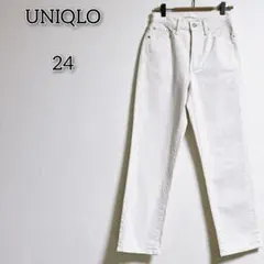 ユニクロ 【24】 ハイライズストレートジーンズ デニム パンツ ボトムスのサムネイル