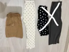 女の子まとめ売り あキッズ100 半ズボン　長ズボン2点セット
