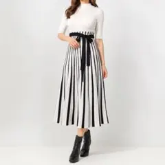 試着のみ DOLCE&GABBANA ストライプ ノースリーブ ワンピース - メルカリ