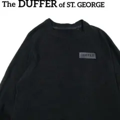 DUFFER ロゴプレート付き クルーネックニット ブラック Mサイズ 希少のサムネイル