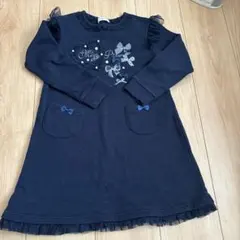 mezzo piano ワンピース 120 ネイビー ラメ　メゾピアノ