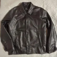 美品　ZARA　フェイクレザー　ジャケット　希少サイズ　黒　big