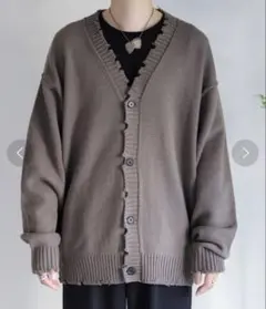 coen by Mr.SZK サイドライン ダメージカーディガン グレー 新品