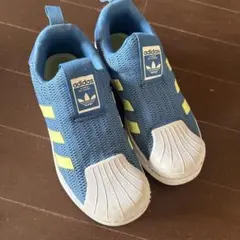 adidas キッズ スリッポンシューズ 青/黄色20cm