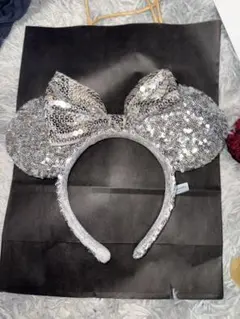 ミニーマウス風スパンコールカチューシャ