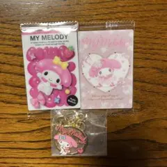 サンリオキャラクターズ　ウエハース11　マイメロディ/メタルチャーム 計3点