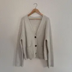 【3/30・月まで出品予定‼️】 UNIQLO クリーム色 Lサイズ カーディガン