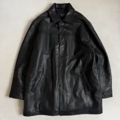 GAP カーコート ブラック 牛革 ビンテージ XL (okjkP) - メルカリ