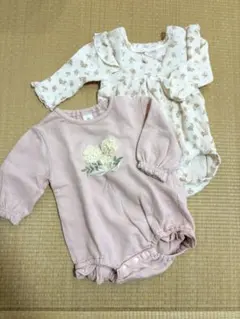 ベビー服春女の子70cm２点セット　中古品匿名配送