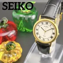 【希少・美品】オールドセイコー ザリーグ ホワイト クォーツ メンズ腕時計