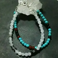 2連 細身 天然石ブレスレット