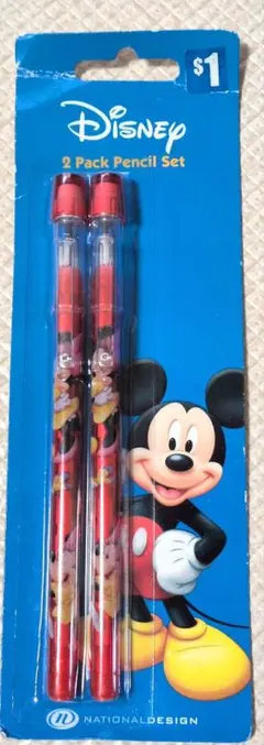 Disney ミッキーマウス ロケット鉛筆（替え芯９個入り）２本セット