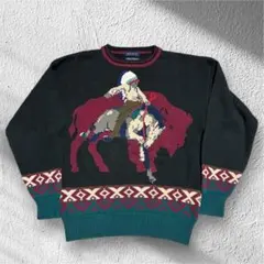 90s GANT 香港製 オールド ハンドニット セーター ネイティブアメリカン