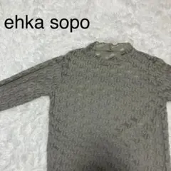 ehka sopo グレー 長袖トップス レース模様 フリーサイズのサムネイル