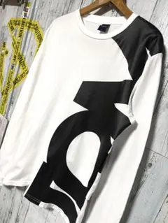超限定 TOMMY HILFIGER ロンT オーバーパッケージロゴ Lサイズ