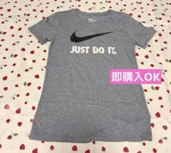 美品　Nike グレー Tシャツ JUST DO IT. Mサイズ