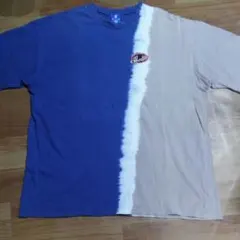 チャンピオン国内品ゴールドウィン日本製タイダイ柄TシャツXLネイビー×グレー中古