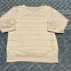 ★本日限定お値下げ★定価15,000円★アリスバーリー7分袖桜色カットソー美品L